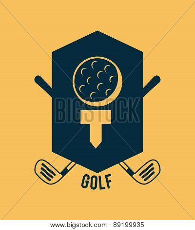 golf design over cream background vector illustration