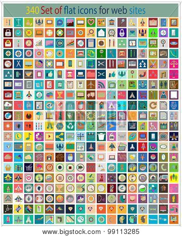 340 Set Of Flat Icons