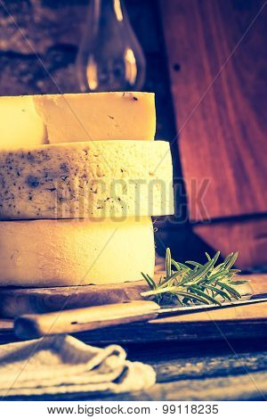 Vintage Photo Of Still Life With French Goat Cheese