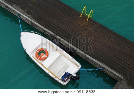 Lifebuoy, emergency aid. Safe rest on the water
