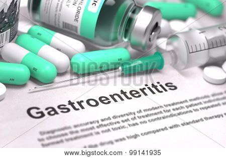 Gastroenteritis Diagnosis. Medical Concept.