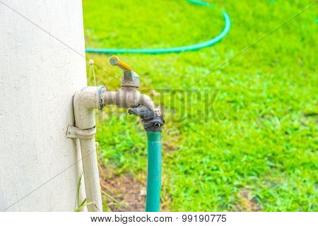 Faucet In The Garden