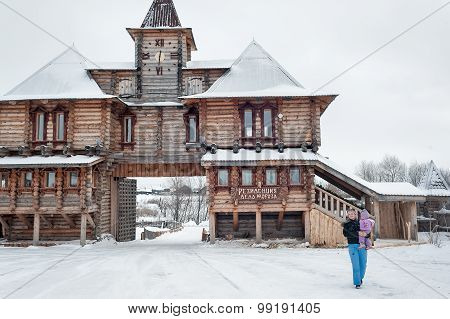 Wooden hotel of abalak tourist complex