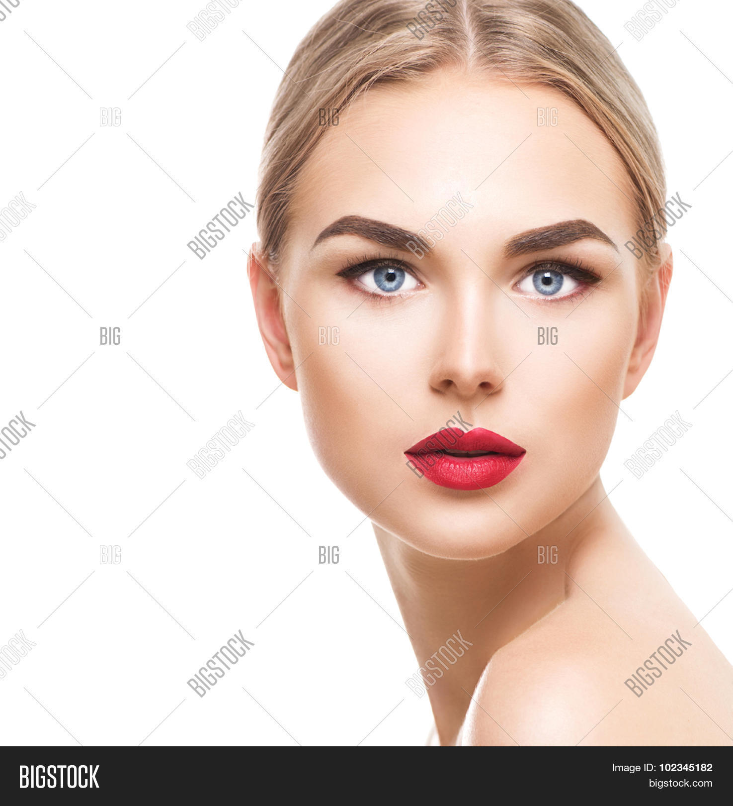 Free Photos - A Young, Beautiful Woman With Clear And Perfect Skin