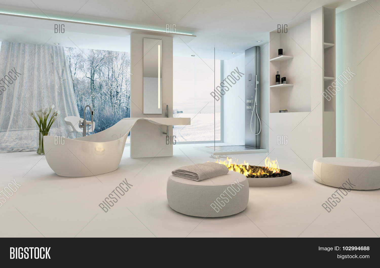 Modern Design Bathroom Image Photo Free Trial Bigstock