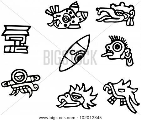 Mayan symbols, great artwork for tattoos