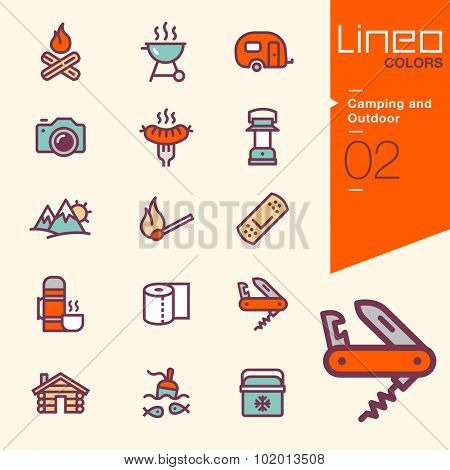 Lineo Colors - Camping and Outdoor icons