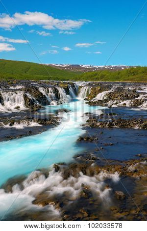 The nice Bruarfoss in Iceland