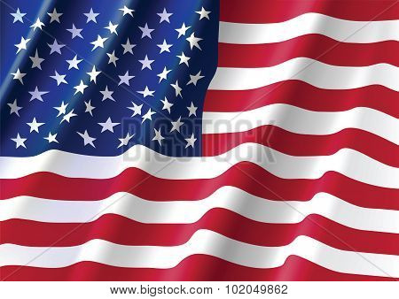 Waving Flag Of America