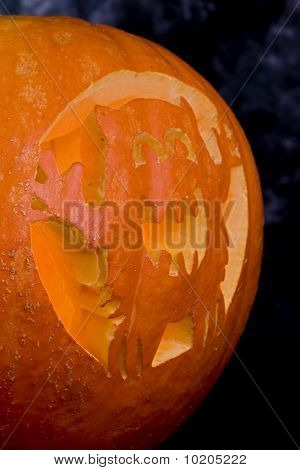 Carved Halloween pumpkin