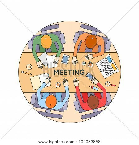 Business meeting and brainstorming