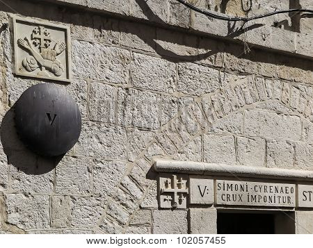 Via Dolorosa - Station 5 - Jerusalem - Israel