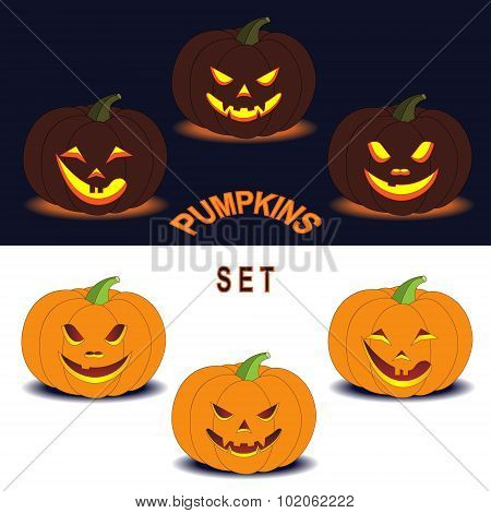 Halloween Pumpkins Set