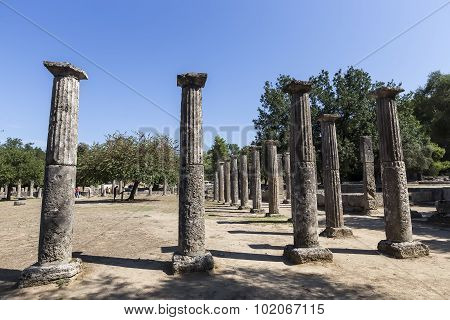 Palaestra Monument (3Rd Cent. B.c.) In Olympia, Greece
