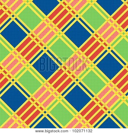 Diagonal Seamless Pattern In Motley Colors
