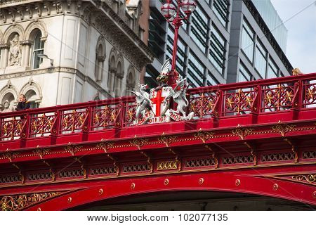 LONDON, UK - SEPTEMBER 19, 2015: Holborn Viaduct, 1863-1869.  Building cost was over £2 million (ove