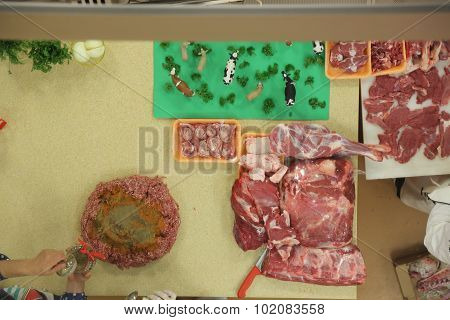 Fresh meat market