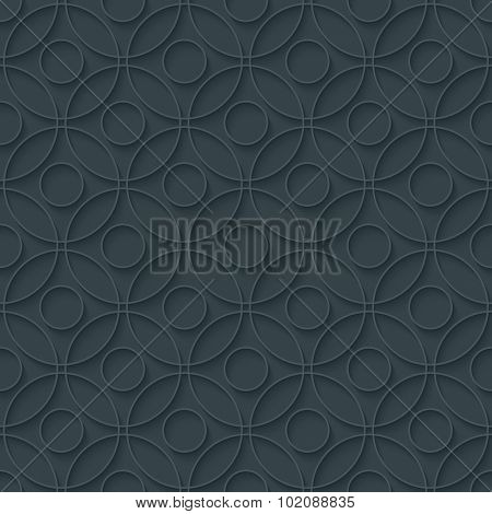 Dark circles walpaper. 3d seamless background. Vector EPS10.