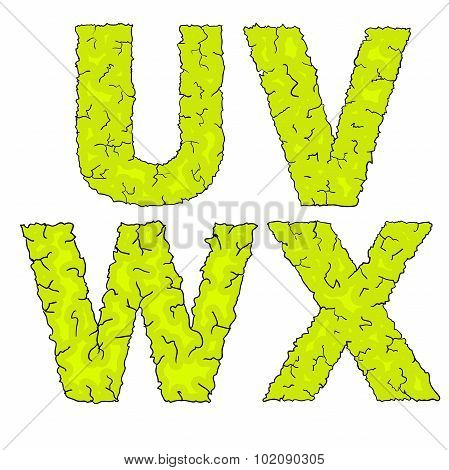 Halloween Grimy Letters Abcd