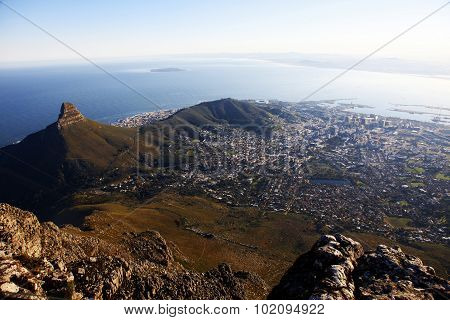 Capetown views from the Tabletop Mountain South Africa
