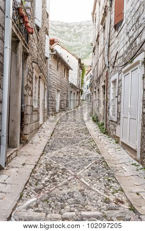 The old street in Montenegro