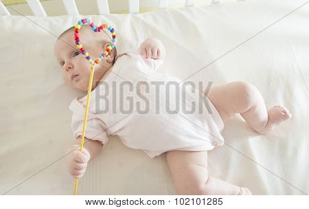 Baby In A Baby Bed