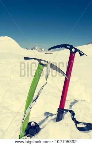Pair of ice axes.