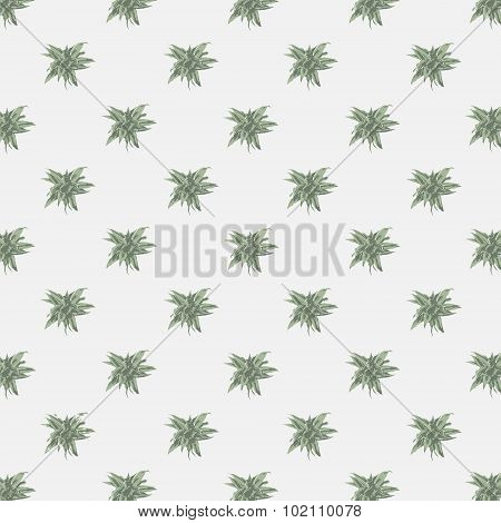 Vector seamless texture with abstract leaves. Endless background. Vector backdrop. Green pattern.