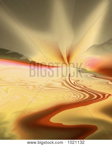 Paisagem surreal de Lava