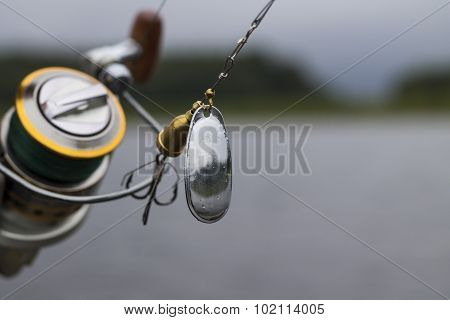 spinner with a triple hook for fishing