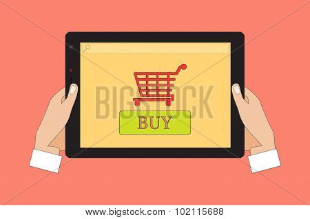 Online Shopping Infographic Concept.