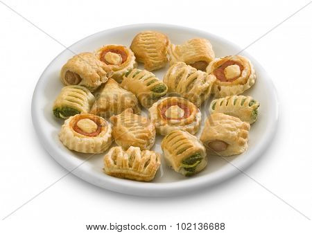 Vol-au.vent, pizzette, appetizers