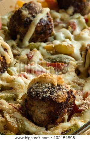 Pasta And Meatballs With Vegetables