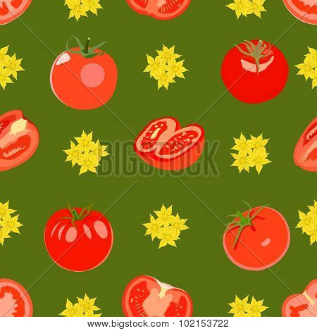 pattern with tomatos.