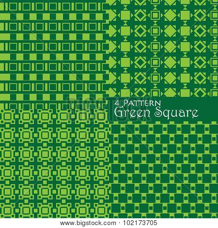 Green Square Pattern Set