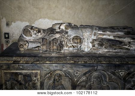 Royal Angevin Tomb In Santa Chiara, Naples, Italy