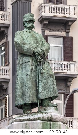 Statue Of Umberto I In Naples, Italy