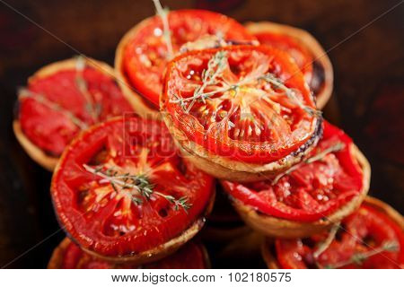 Tartelettes With Meat And Tomatos