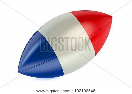 Rugby Ball With Flag Of France