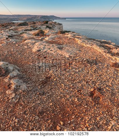 Sunrise At Majjistral Point Malta