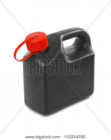 Plastic jerrycan isolated on white background