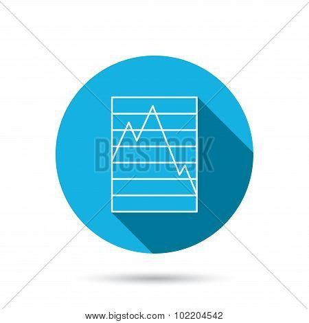 Chart icon. Graph diagram sign.