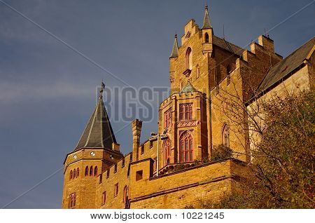 Hohenzollern slot i schwabiske i løbet af efteråret, Tyskland