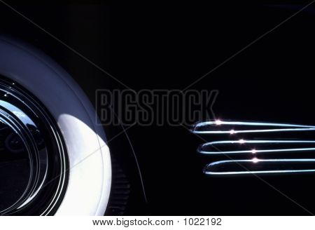 Limousine d'epoca ruota & tre strisce di Chrome