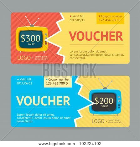 Gift Voucher. Vector