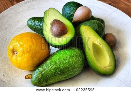 avocado and lemon
