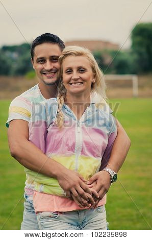 Portrait loving couple