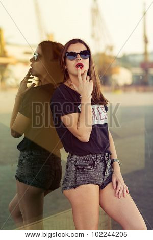 Beautiful Girl In The City