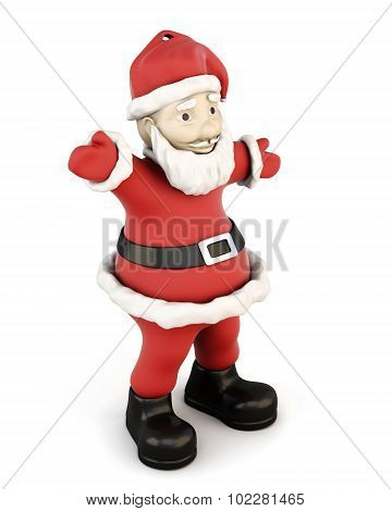 Santa Claus Isolated On White Background.
