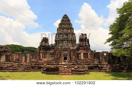 Pimai Castle, Historical Park And Ancient Castle In Thailand